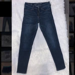 American Eagle short skinny blue jeans
